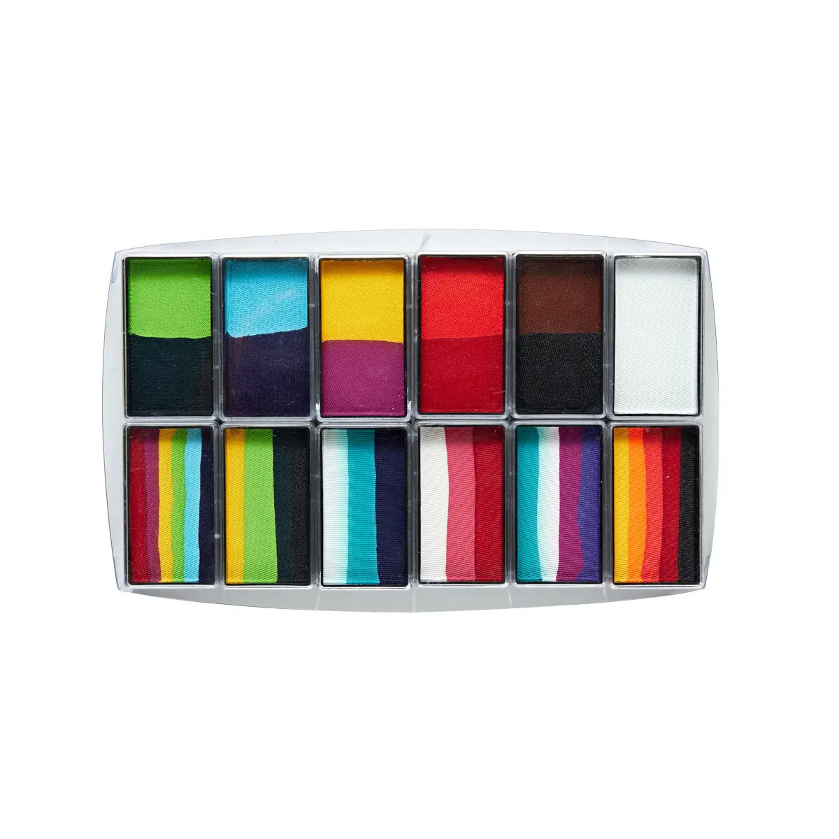 Carnival – Multi One Strokes + Colours Face & BodyArt Refillable FX Palette Sampler 12x 15g