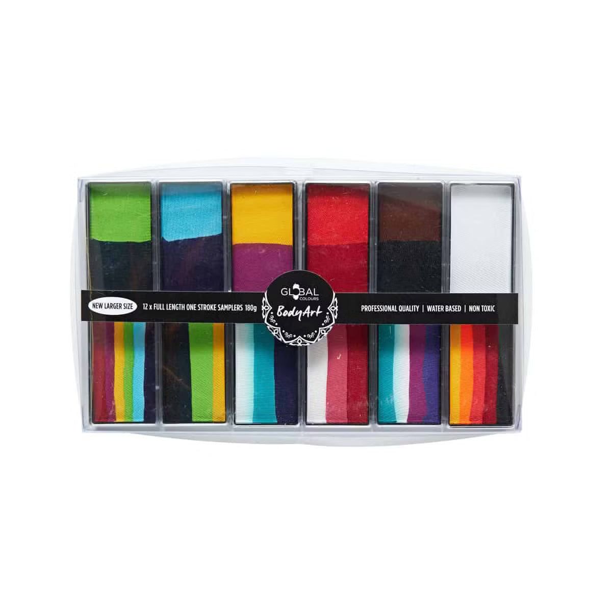 Carnival – Multi One Strokes + Colours Face & BodyArt Refillable FX Palette Sampler 12x 15g