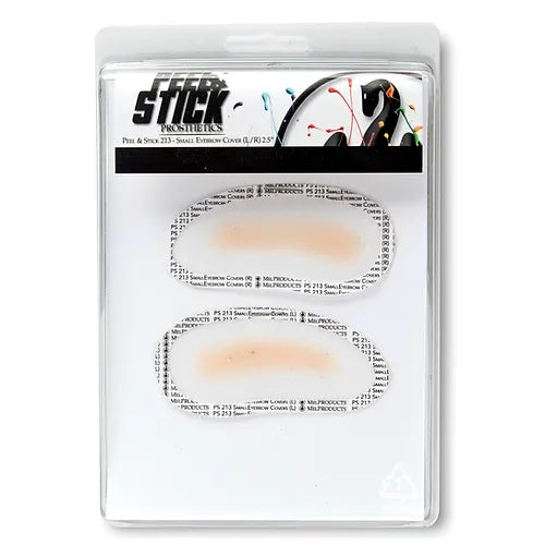 Peel & Stick Prosthetics: 213 - Small Eyebrow Covers (L/R) 2.5"