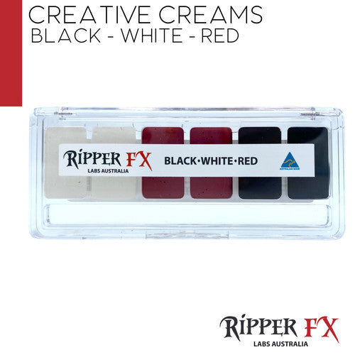 Creative Cream Black - White - Red Colour Palette