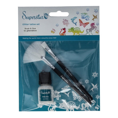 Brush & Glue set for Glitter Tattoo