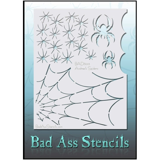 Full Size - Spiderz BadAss Stencils - Backstage Cosmetics Canada