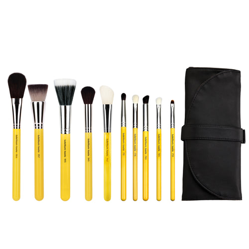 Studio Mineral 10pc. Brush Set with Roll-up Pouch Bdellium Tools - Backstage Cosmetics Canada