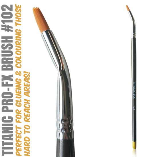 FX BRUSH 102 - BENT LINER BRUSH Titanic FX - Backstage Cosmetics Canada