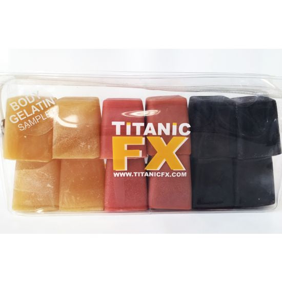 PROSTHETIC GELATIN - 3 SHADE SAMPLER - BODY (1kg) Titanic FX - Backstage Cosmetics Canada