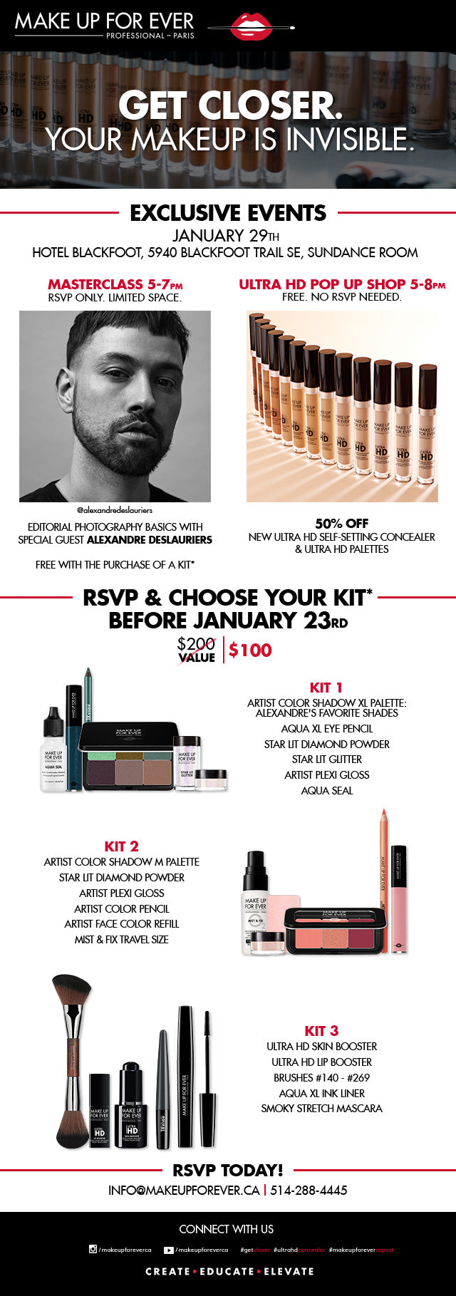 MAKE UP FOR EVER Exclusive Masterclass & Ultra HD Pop-up Shop