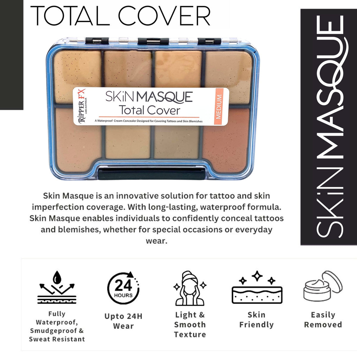Skin Ripper Ripper FX - Skin Masque - Total Cover Medium Palette – Backstage ...