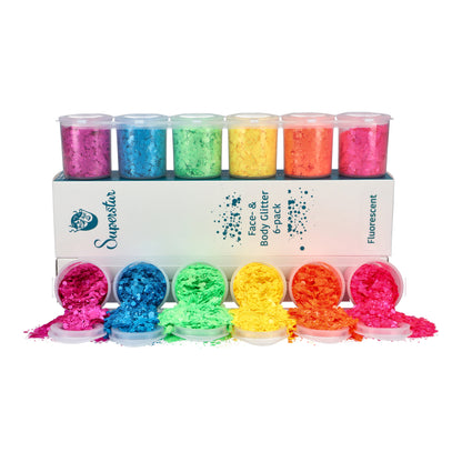 Fluorescent Chunky Glitter Mix 6-pack