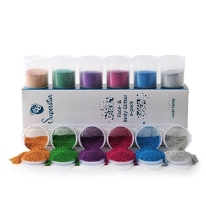 Laser Candy Fine Glitter Mix 6-pack
