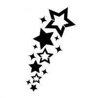 Glitter Tattoo Stencils - Stars