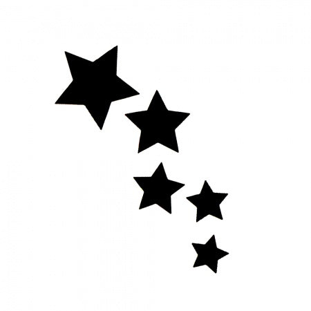 Glitter Tattoo Stencils - Stars