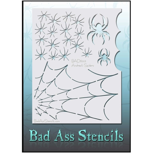 Full Size - Spiderz BadAss Stencils - Backstage Cosmetics Canada