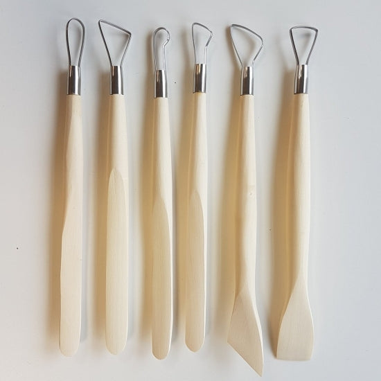 SCULPTING TOOLS - DOUBLE-ENDED WOODEN (6 PIECE) Titanic FX - Backstage Cosmetics Canada
