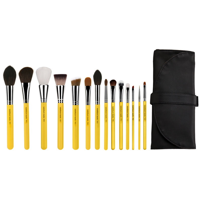 Studio The Collection 14pc. Brush Set with Roll-up Pouch Bdellium Tools - Backstage Cosmetics Canada
