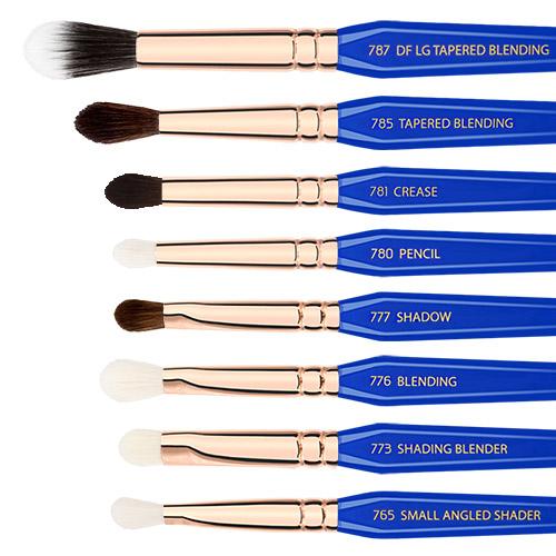 Golden Triangle Eyes Only Complete 15pc. Brush Set with Pouch Bdellium Tools - Backstage Cosmetics Canada