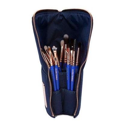 Golden Triangle Eyes Only Complete 15pc. Brush Set with Pouch Bdellium Tools - Backstage Cosmetics Canada