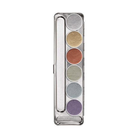 Aquacolor Metallic Palette 6 Color Kryolan - Backstage Cosmetics Canada