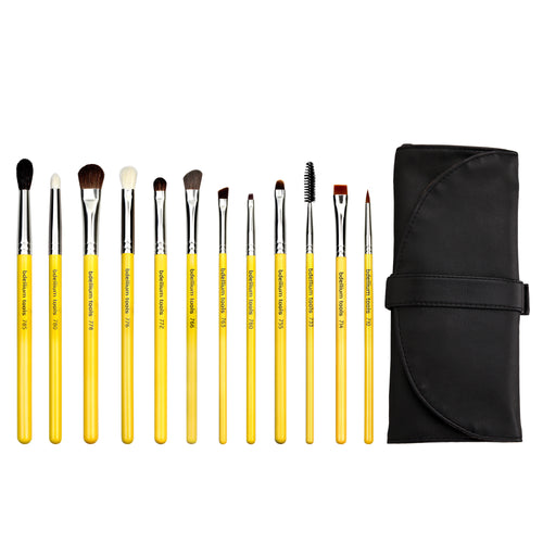 Studio Eyes 12pc. Brush Set with Roll-up Pouch Bdellium Tools - Backstage Cosmetics Canada