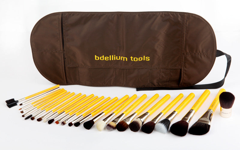Studio Luxury 24pc. Brush Set with Roll-up Pouch Bdellium Tools - Backstage Cosmetics Canada
