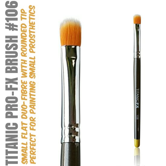 FX BRUSH 106 - SMALL FLAT DUO-FIBRE STIPPLE BRUSH Titanic FX - Backstage Cosmetics Canada