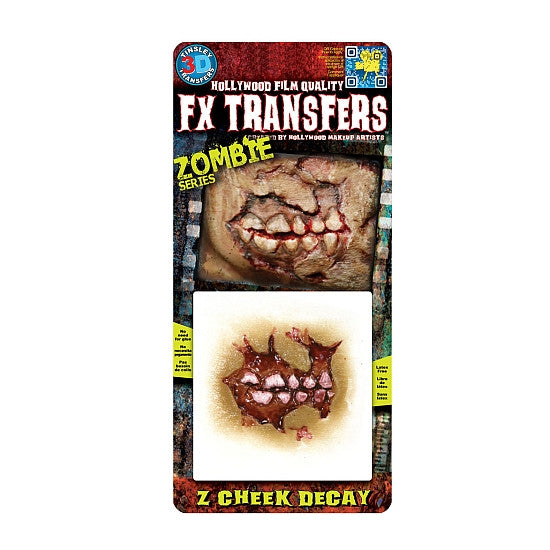 Zombie Cheek Decay - 3D FX Transfers Tinsley Transfers - Backstage Cosmetics Canada