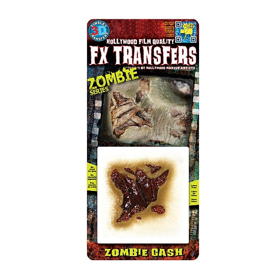 Zombie Gash - 3D FX Transfers Tinsley Transfers - Backstage Cosmetics Canada