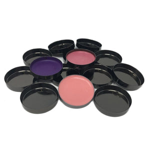 Empty Metal Pans - Round Glossy Black