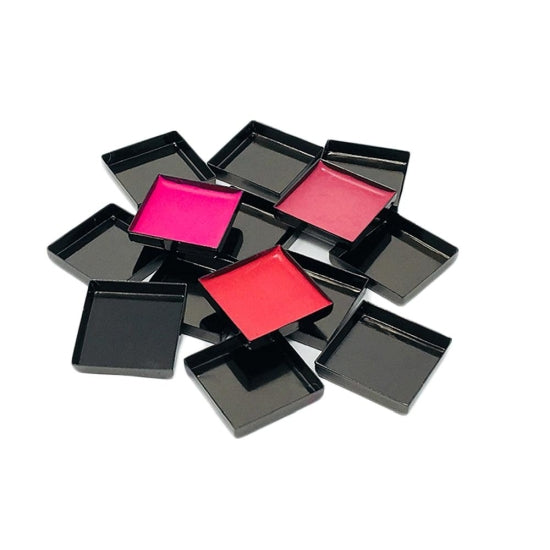 Empty Metal Pans - Square Glossy Black Zpalette - Backstage Cosmetics Canada